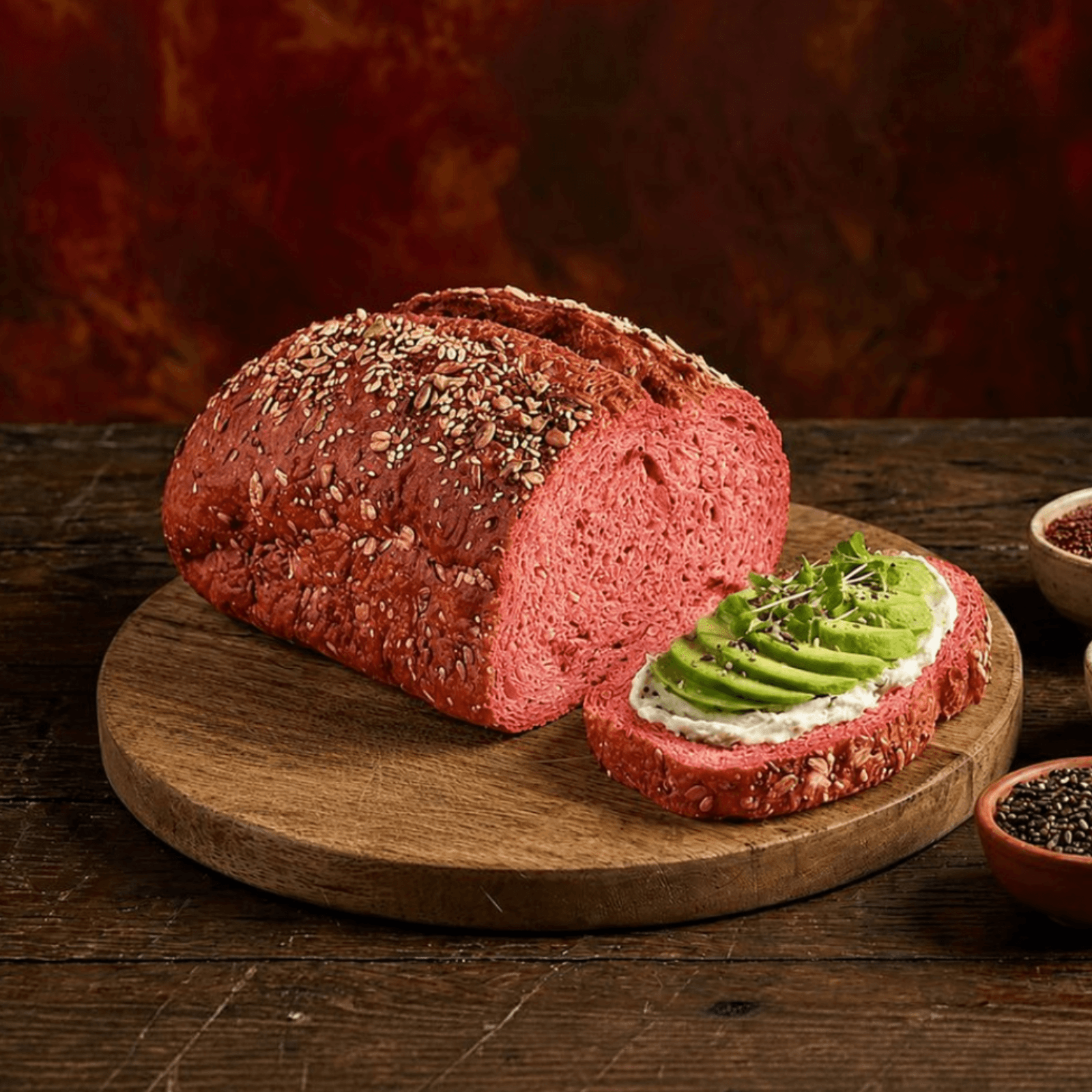 Premium Multi-Grain Beetroot Bread loaf , no maida, clean-label bread India